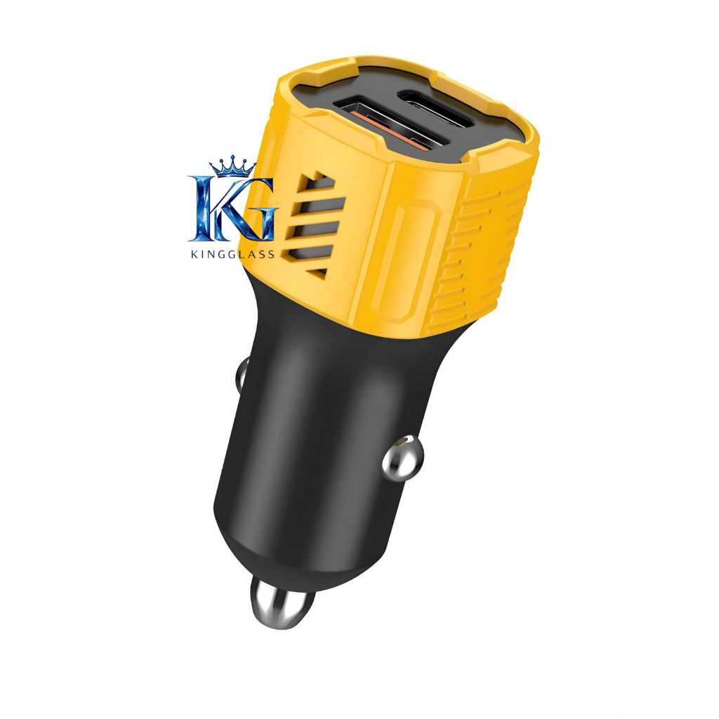 KingGlass YY-C37 เครื่องชาร์จในรถยนต์แบบชาร์จเร็ว 48W | Dual Port Type-C + USB QC3.0 [SR]