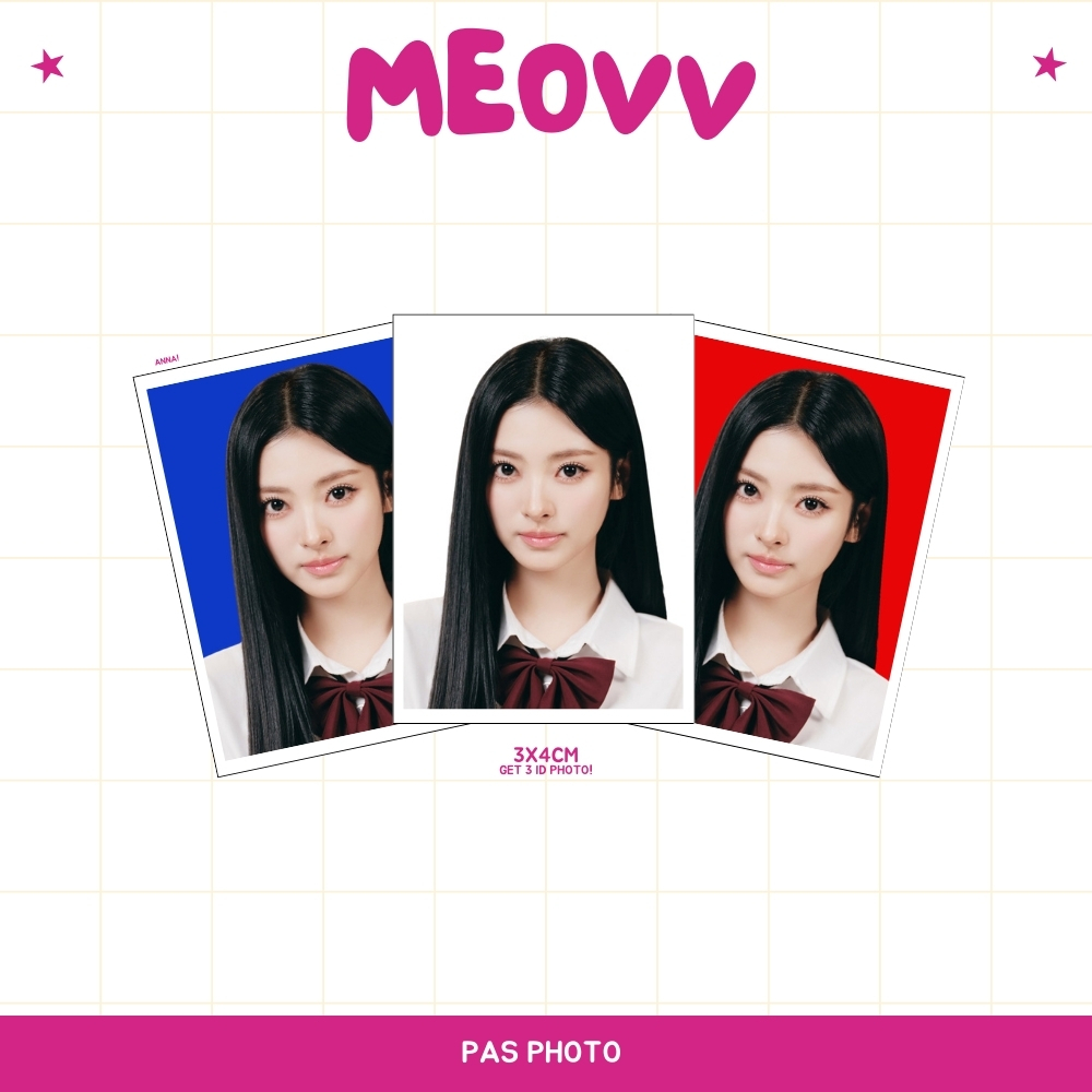 HOLOGRAM PAS PHOTO MEOVV 3x4 3 ชิ้น ID PHOTO KPOP UNOFFICIAL GAWON ANNA SOOIN NARIN ELLA