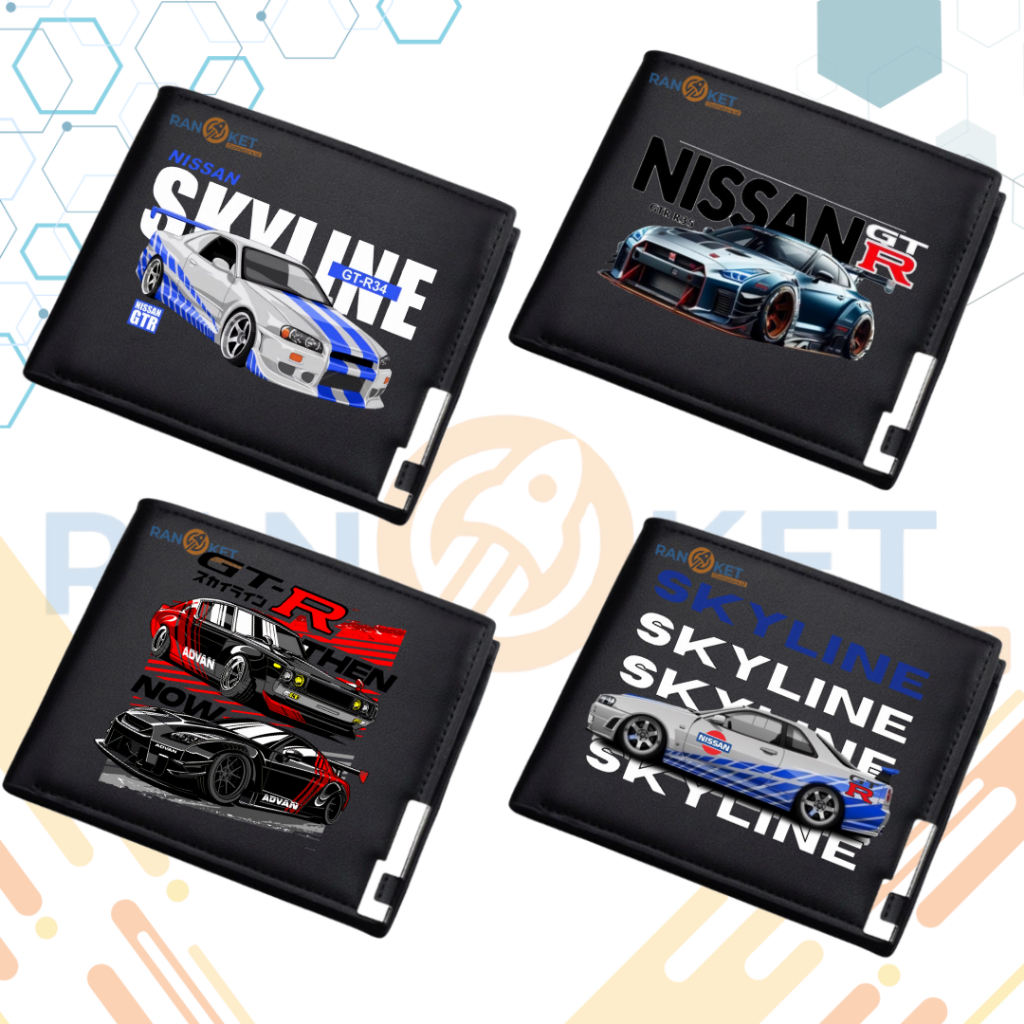 Nissan GTR Skyline Car Kids Wallet I Synthetic Leather Kids Wallet Nissan GTR Skyline Car
