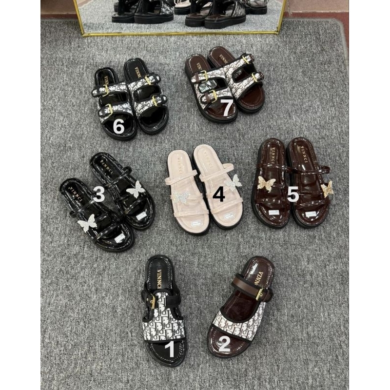 Vinnci Soft Platform Sandals FREE BOX| รองเท้าผู้หญิง | รองเท้าส้นสูงปาร์ตี้อินเทรนด์ | รองเท้าส้นแต