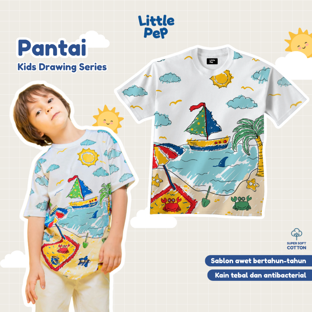 Little Pep - Beach kids drawing series - Best Edition Little Pep