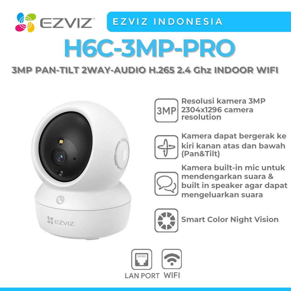 กล้อง Wifi Ezviz H6C Pro 3MP ในร่ม