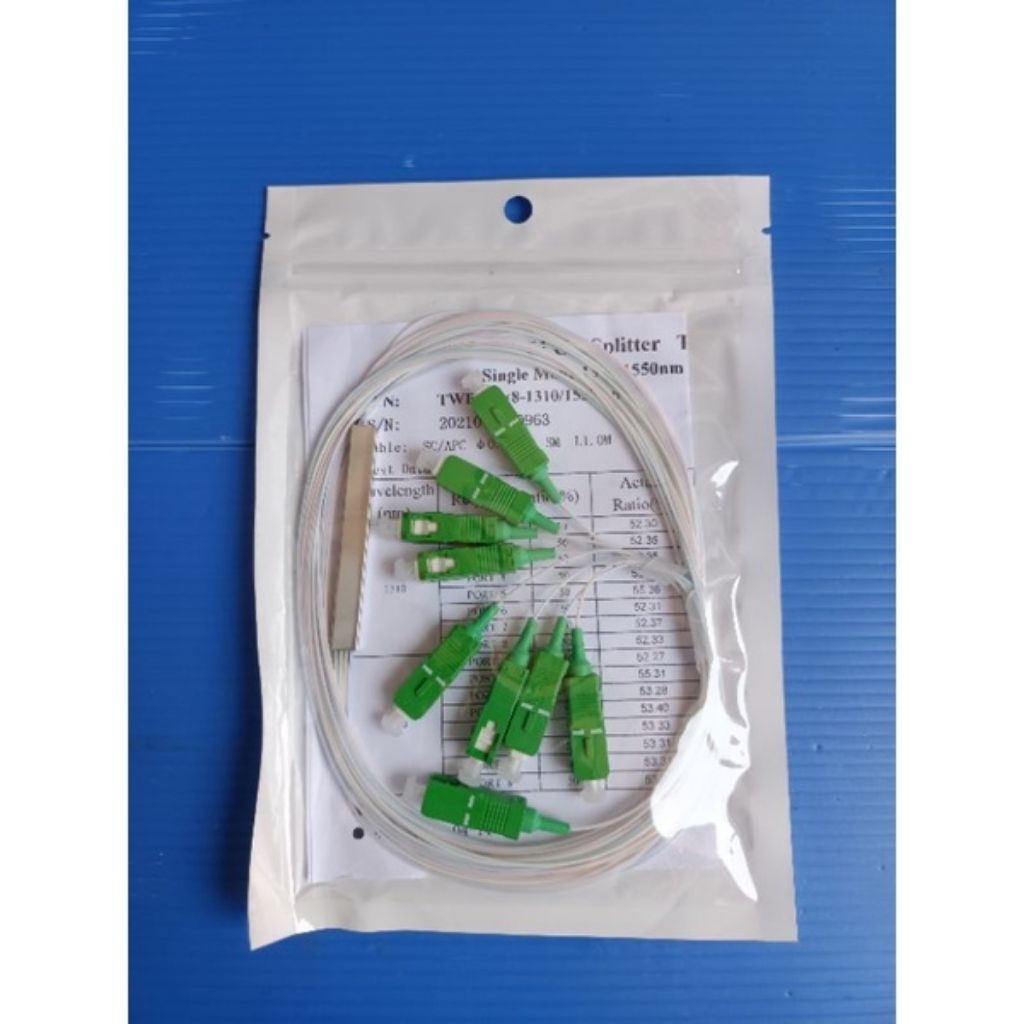 Passive Splitter 1:8 SC APC - ไฟเบอร์ออปติคอลคุณภาพสูง ติดตั้งง่าย เหมาะสําหรับ FTTH