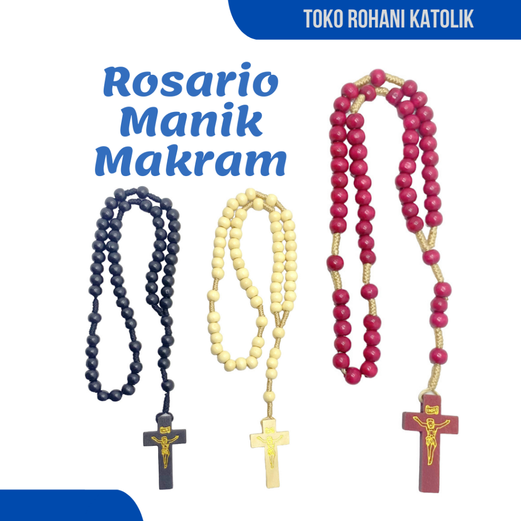 8MM GRAVEL ROSARY - GLOWSY WOOD / CATHOLIC ROSARY / ROSARY ดั้งเดิม