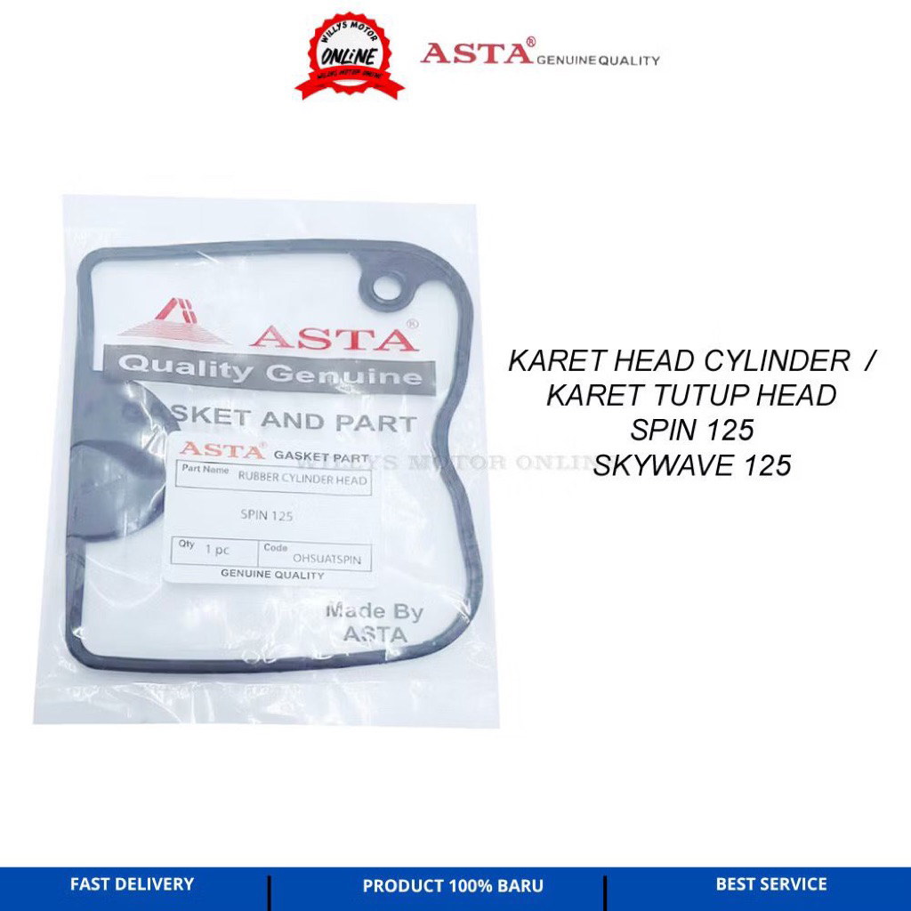 SKYWAVE SPIN HEAD RUBBER ASTA SKYWAVE SPIN CYLINDER HEAD COVER