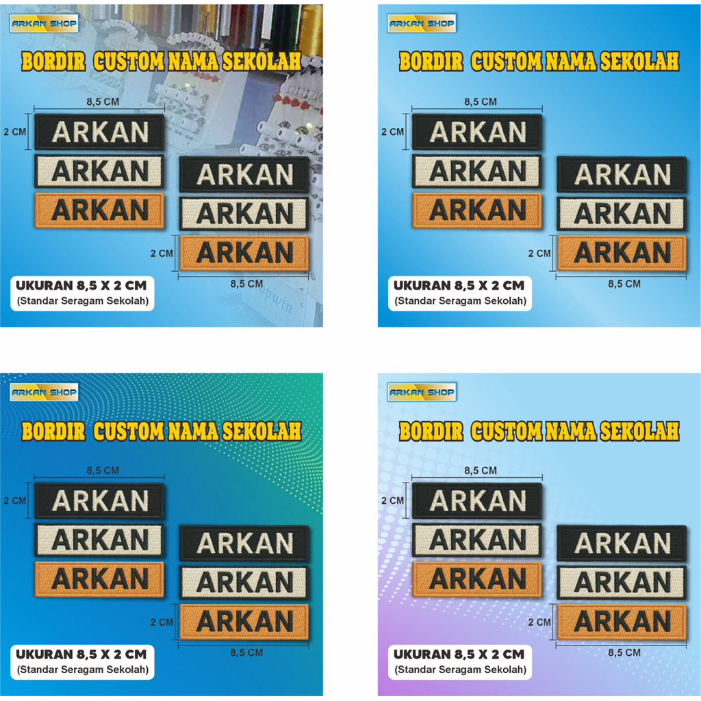 EMBROIDERY NAME SCHOOL UNIFORM STUDENT BED COSTUME