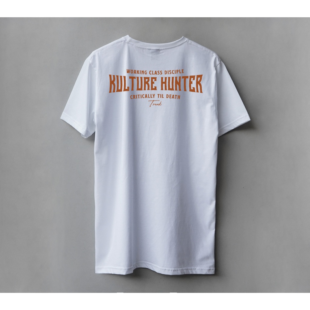 TRUNK KULTER WHITE COOL T-SHIRT DISTRO T-SHIRT BALI T-SHIRT เสื้อยืด MOTORCYCLE T-SHIRT