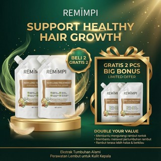 REMIMPI Hair Loss Treatment Shampoo 4PCS | BELI 2 GRATIS 2 | Super Hemat | Membantu Mengurangi Rambut Rontok | Support Healthy Hair Growth