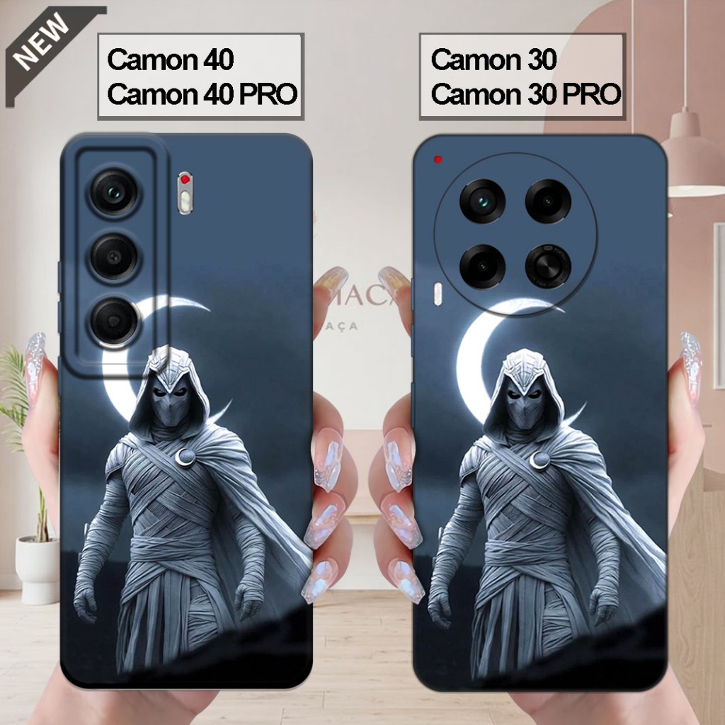 เคส Tecno CAMON 40 | CAMON 40 Pro _เคส CAMON 30 | CAMON 30 PRO - ปลอกสีดําใสยืดหยุ่น
