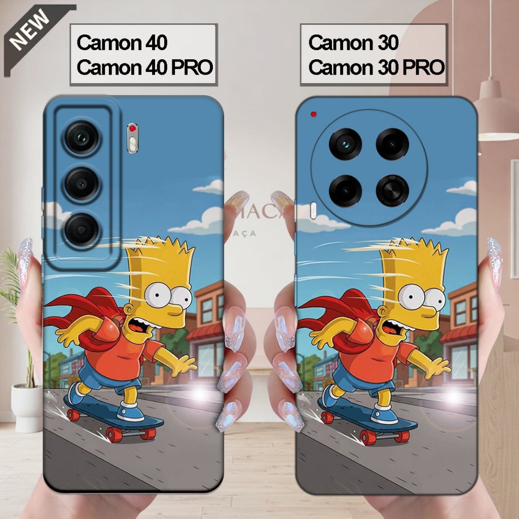 เคส Tecno CAMON 40 | CAMON 40 Pro _เคส CAMON 30 | CAMON 30 PRO - ปลอกสีดําใสยืดหยุ่น