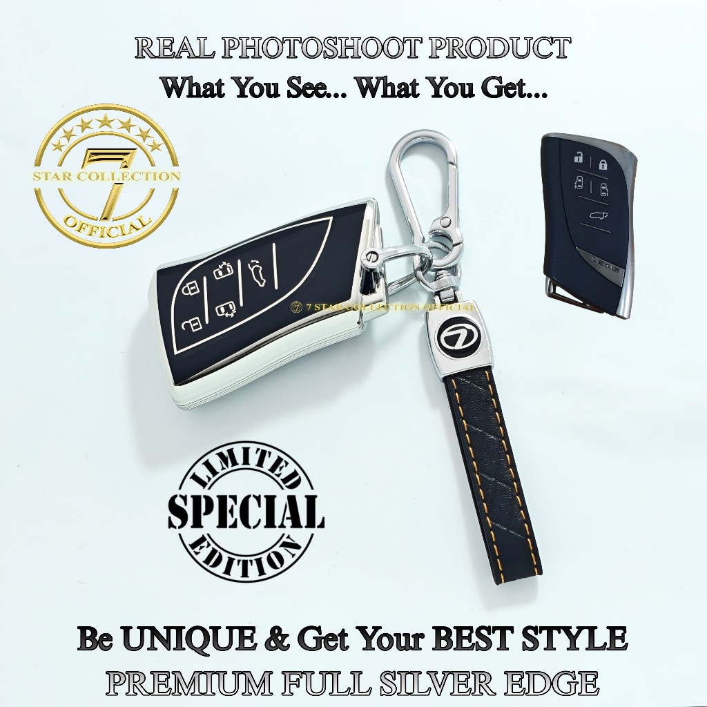 LEXUS LM350h LEXUS LM 500h Premium Full Silver Edge 5 Button Keyless Car Cover Case