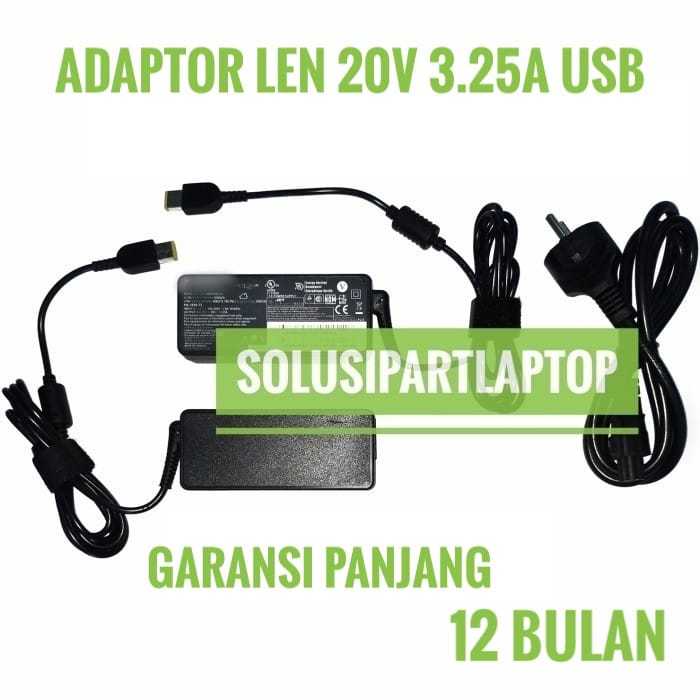 รับประกัน 1 ปี - LENOV0 IDEAPAD U330P U430P 20V 3.25A เกรด USB ADAPTER