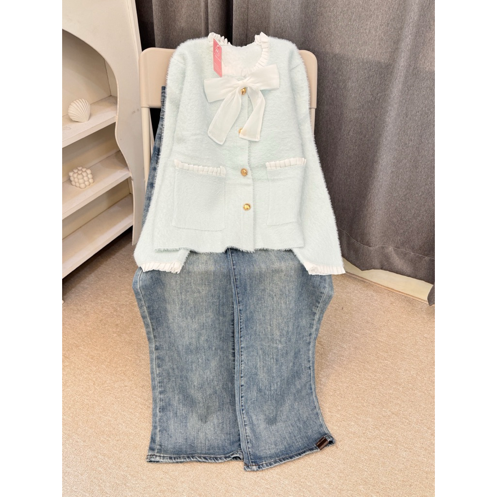 คาร์ดิแกน fuzzy lace C257 FX