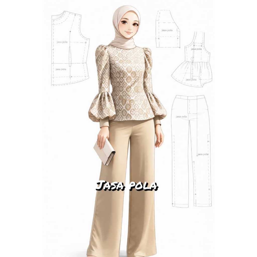 Bishop sleeve ลายท็อปผู้หญิง