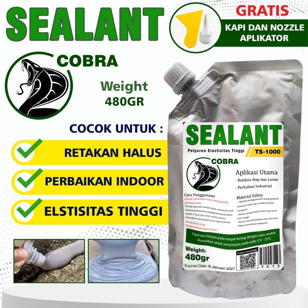 COBRA TS-1000 กาวยืดหยุ่น Anti-Leak Crack Patch