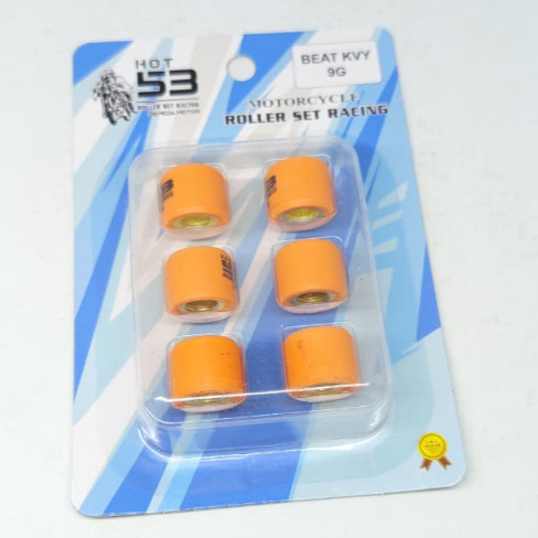 BEAT HOT 53 KVY 9G ROLLER SET BEAT KVY HOT 53 ROLLER PACKAGE BEAT 9G ROLLER + สีเหลือง/สีฟ้า SLIDER