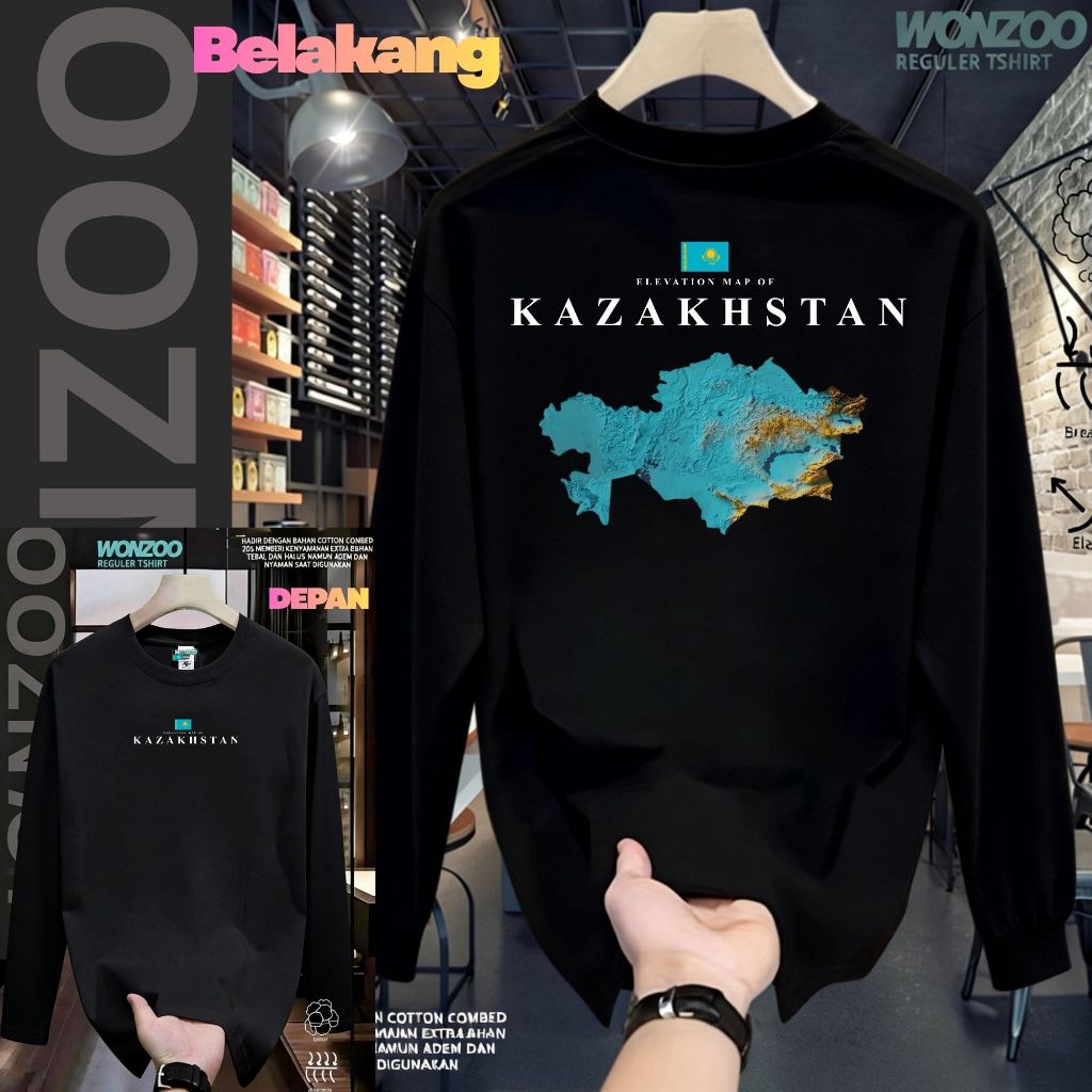 KAZAKHSTAN ALMATY SOUVENIR TSHIRT - คุณภาพระดับพรีเมียม