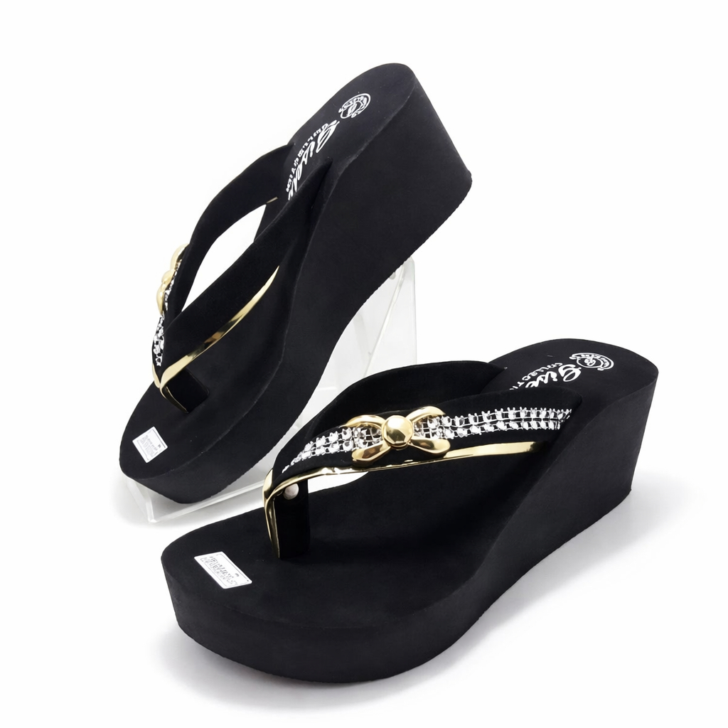 Wejes Wedges นําเข้าพรีเมี่ยมแบรนด์อินเทรนด์ส้น Tiptoe รองเท้าแตะส้นสูง Tiptoe รองเท้าแตะ Wedges Wed