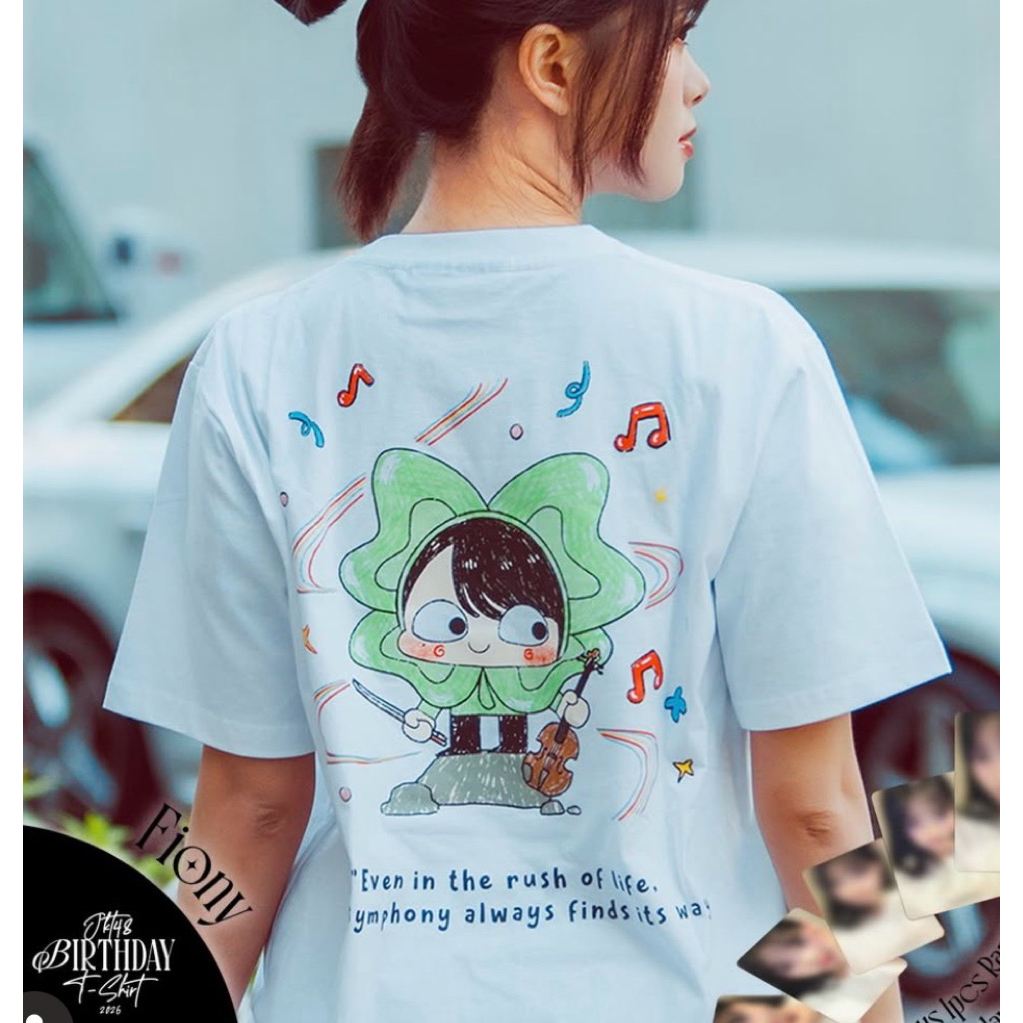 Fiony Alveria JKT48 เสื้อยืดวันเกิด JKT 48 ผ้าฝ้ายนุ่ม