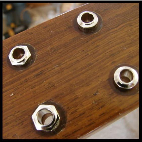 Bolt Nut Screw In Bushing Peg Dryer Tuning Machine Chrome String Winder