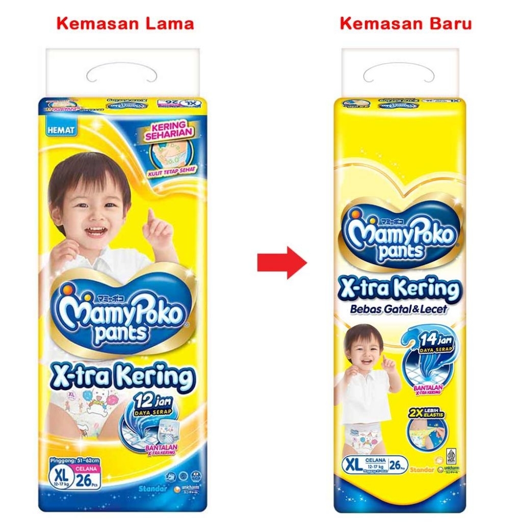 Pampers MamyPoko Xtra Dry Diaper Pants ไซส์ XL 26