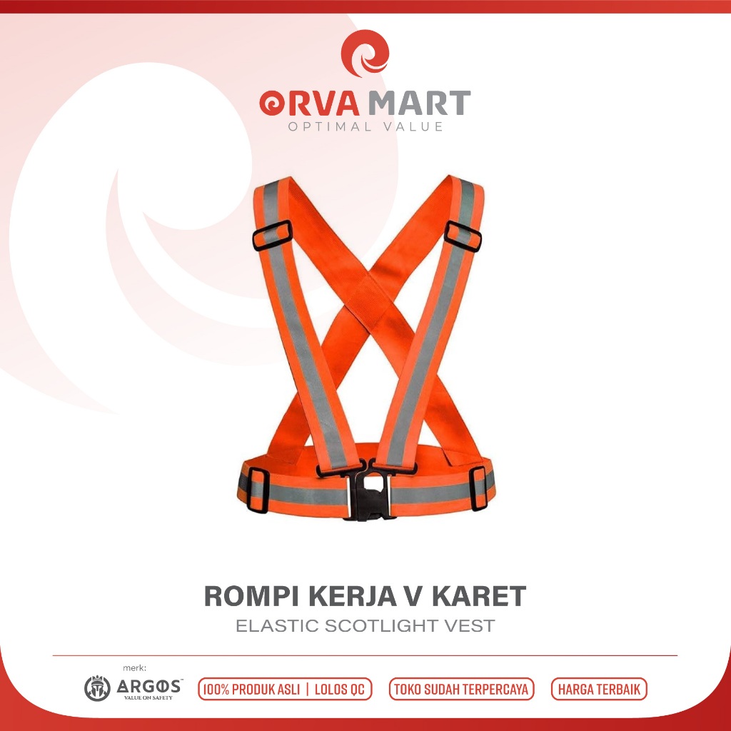 HIJAU MERAH Safety Vest V ยางยืด Scotlight Vest โครงการทุกขนาดสีส้มสีเขียวสีฟ้าสีแดงสีดํา ARGOS