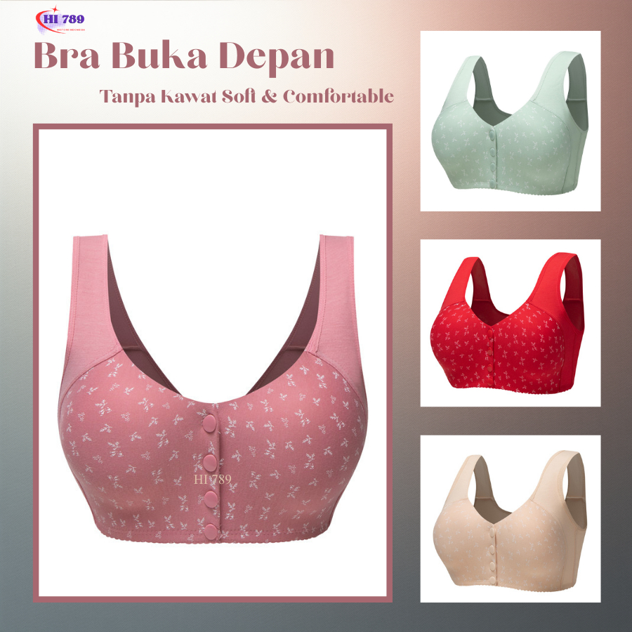 HI 789 เสื้อชั้นในผู้หญิง Push Up Front Open C Cup Thin Foam No Wire Soft & Comfort 3014