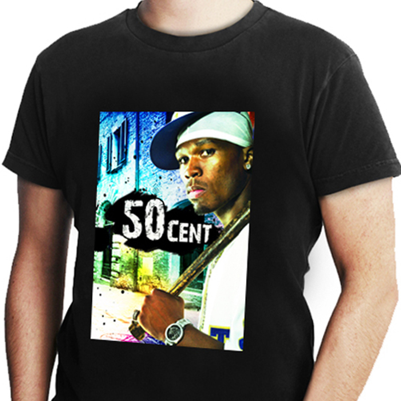 50 Cent เสื้อยืดเสื้อยืดผ้าฝ้าย 100% ขนาด SML XL XXL 3XL 4XL