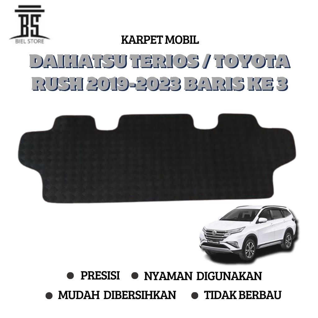 DAIHATSU TERIOS / TOYOTA RUSH 2019-2023 CAR FLOOR CARPET 3RD ROW