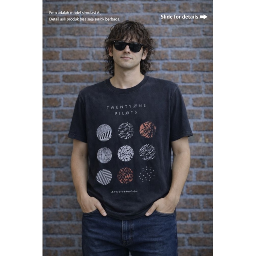 เสื้อยืด B4nd 21 Pilots (ไม่มีป้าย) ไซส์ L (P73 x L54)