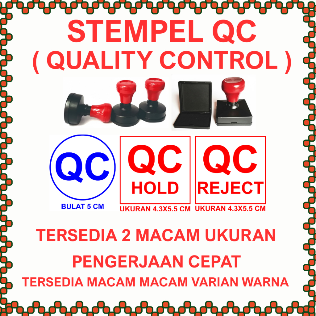 ตราประทับ QC/Q PASSED STAMP/ปั๊ม PAPER/แสตมป์ FACTORY