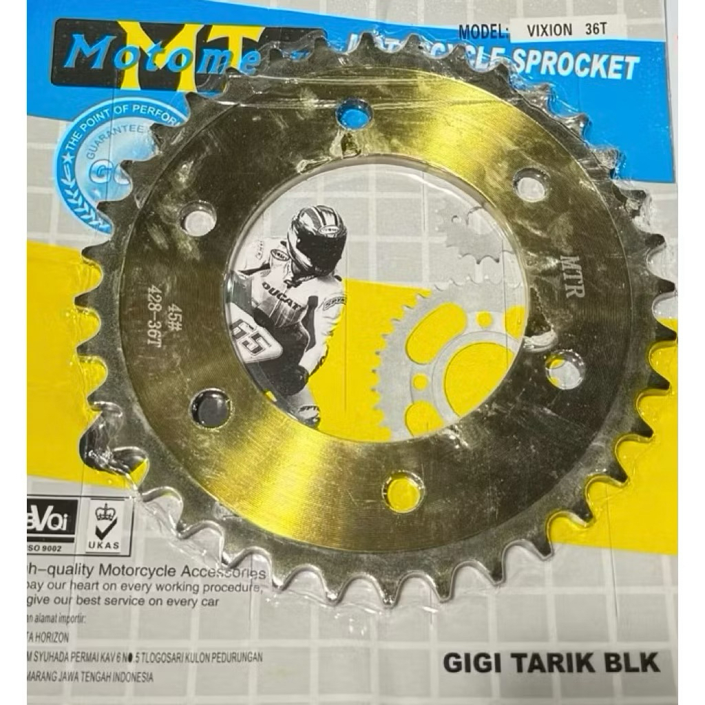 REAR GEAR PULL GEAR BLK 428 VISION, SCORPIO, MX KING | 33 36 37 38 39 40