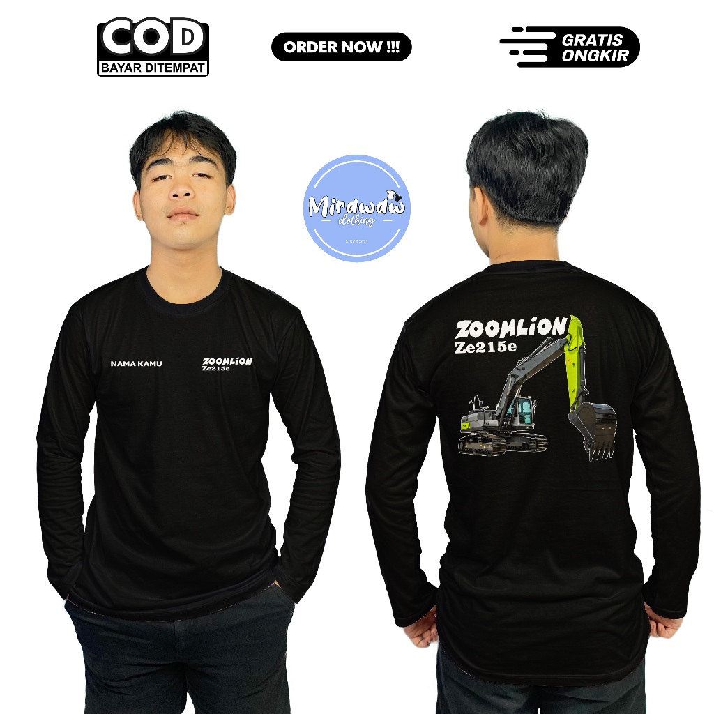 Zoomlion Ze215e Excavator Crawler อุปกรณ์หนักเสื้อยืดฟรีชื่อของคุณแขนยาวเสื้อ Distro