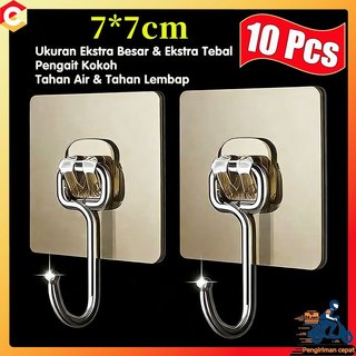 [COD]  60PCS/ 40PCS / 20PCS / 10PCS Gantungan Tempel Hook / GANTUNGAN SERBAGUNA / Gantungan Dinding Kait Magic /  GANTUNGAN TEMPEL HOOK PUTIH KAIT MULTIFUNGSI DINDING GANTUNGAN SERBAGUNA