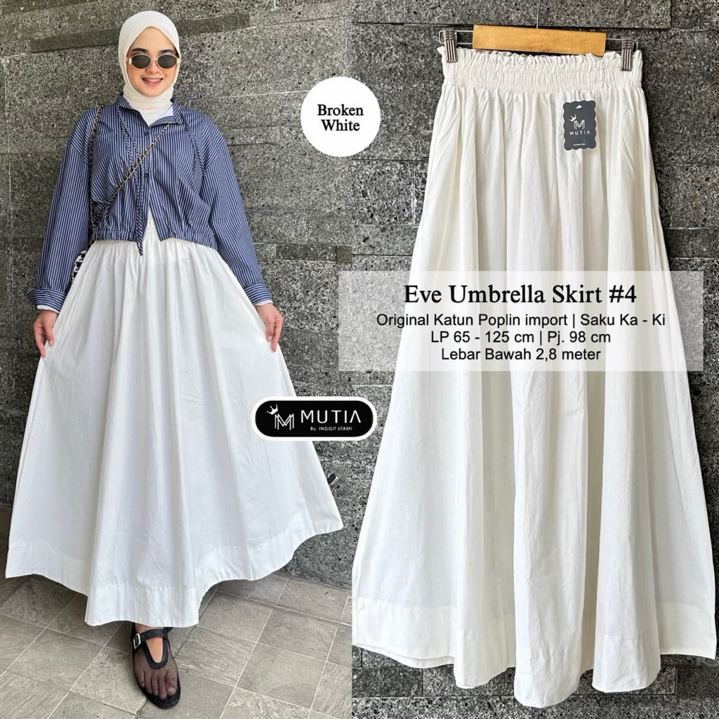 KATUN Eve ร่มหมวก 4 กระโปรงร่มกว้างด้านล่างผ้าฝ้ายดั้งเดิม Poplin