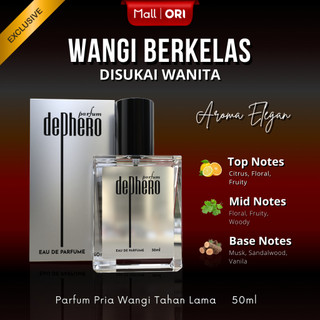 Dephero - Parfum Pria Minyak Wangi Tahan Lama Aroma Elegan Disukai Wanita ORIGINAL Bpom Halal 50ml