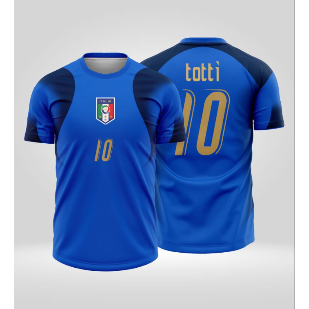ITALY ITALY JERSEY 2006 ฉบับพิเศษ TOTTI ฟรีชื่อและหมายเลขด้านหลัง