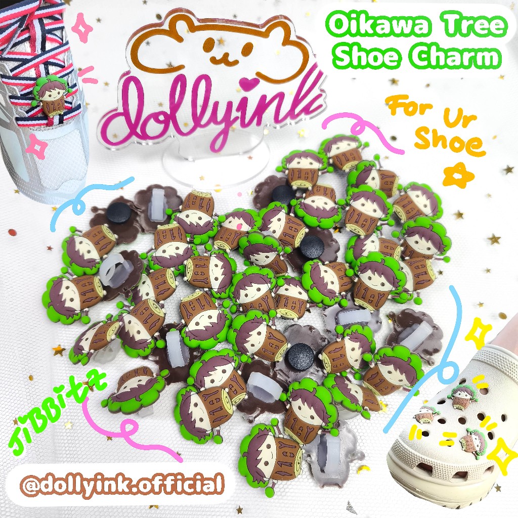 Oikawa Tree Shoe Charm & Jibit โดย dollyink.official/Jibu Sandal อุปกรณ์เสริม/Hayuu charm/Jibit อะนิ