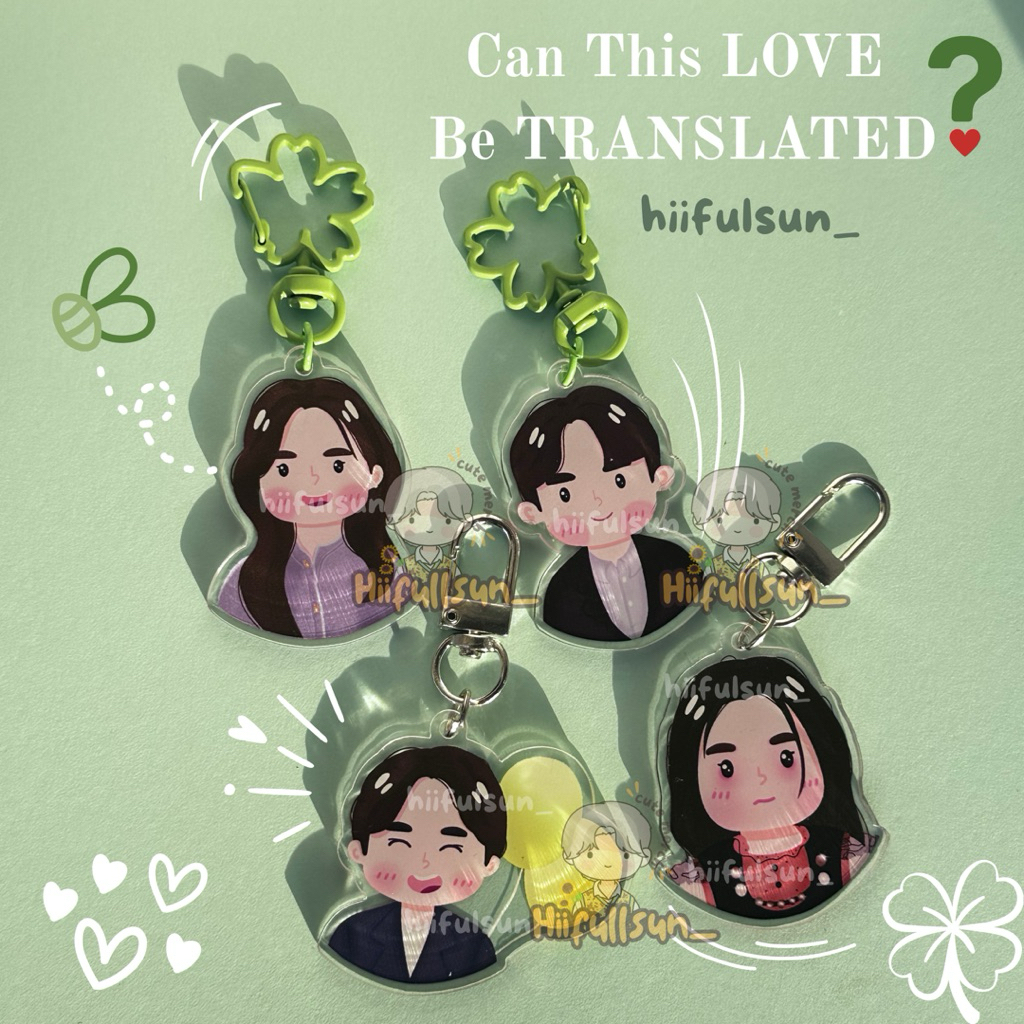 KEYCHAIN CAN THIS LOVE BE TRANSLATED KDRAMA KIM SEONHO GO YOUNJUNG KDRAMA KEYCHAIN BAGCHARM CLOVER C