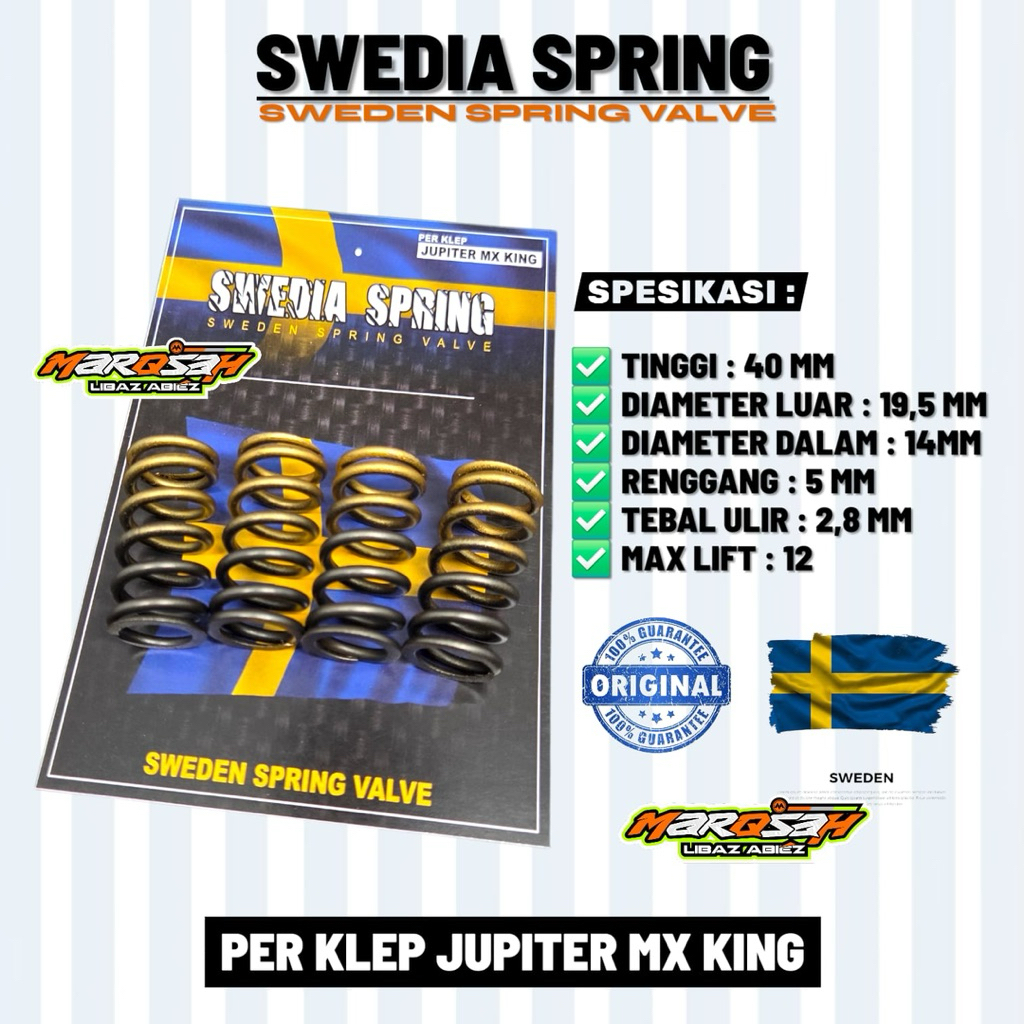 MX KING SWEDEN วาล์ว SPRING JUPITER MX KING SWEDEN วาล์วเดิม SPRING