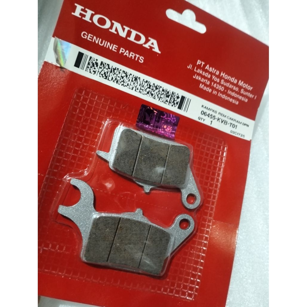 ผ้าดิสเบรคหน้าสําหรับ beat fi-vario 125 -06455-KVB-T01-