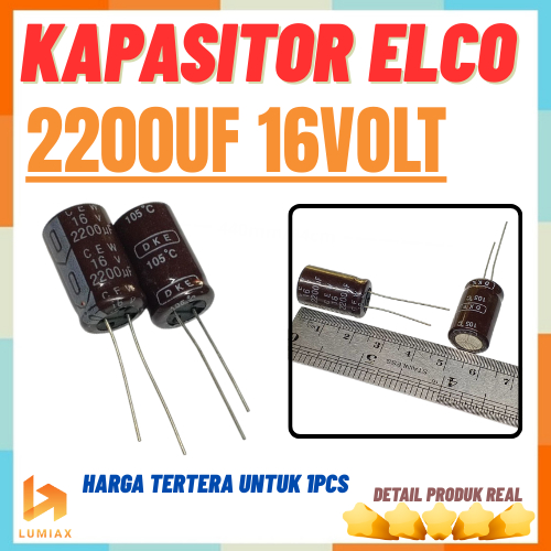 Elco 2200uf 16v คาปาซิเตอร์ 2200 uf micro 16 v โวลต์ Elko 16volt