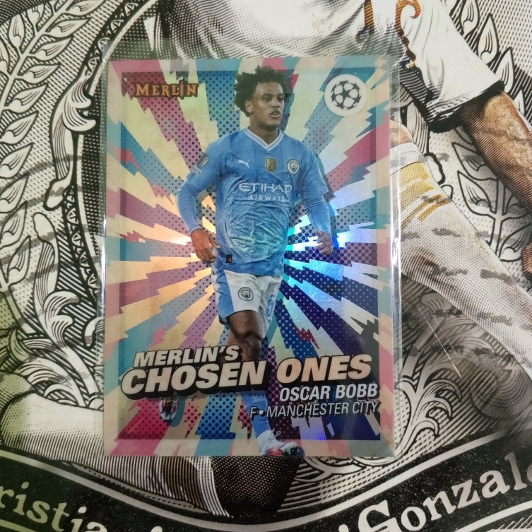 Oscar Bobb Chosen Ones Topps Merlin UEFA Champions Legue การ์ดฟุตบอล