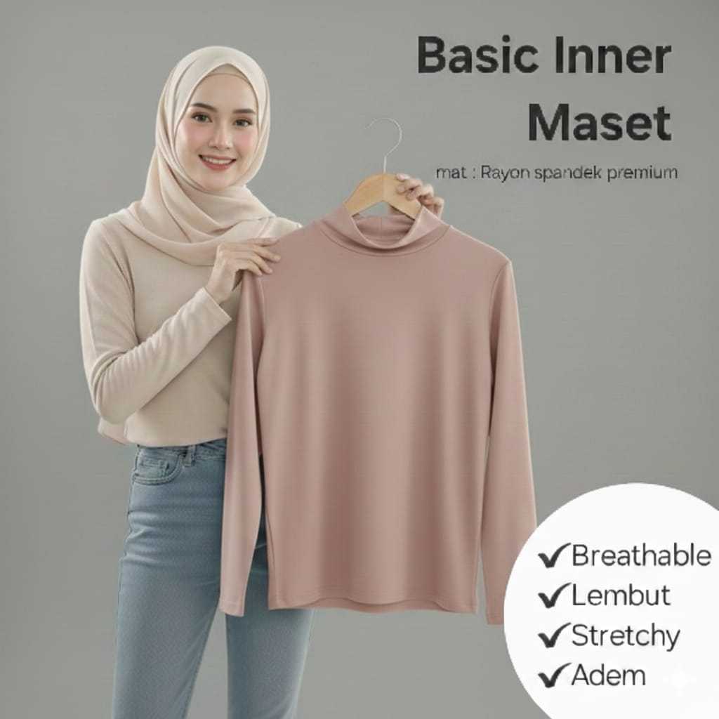 สไตล์ WHS | ข้อมือคอเต่าแขนยาวผู้หญิง / ข้อมือด้านในพื้นฐาน