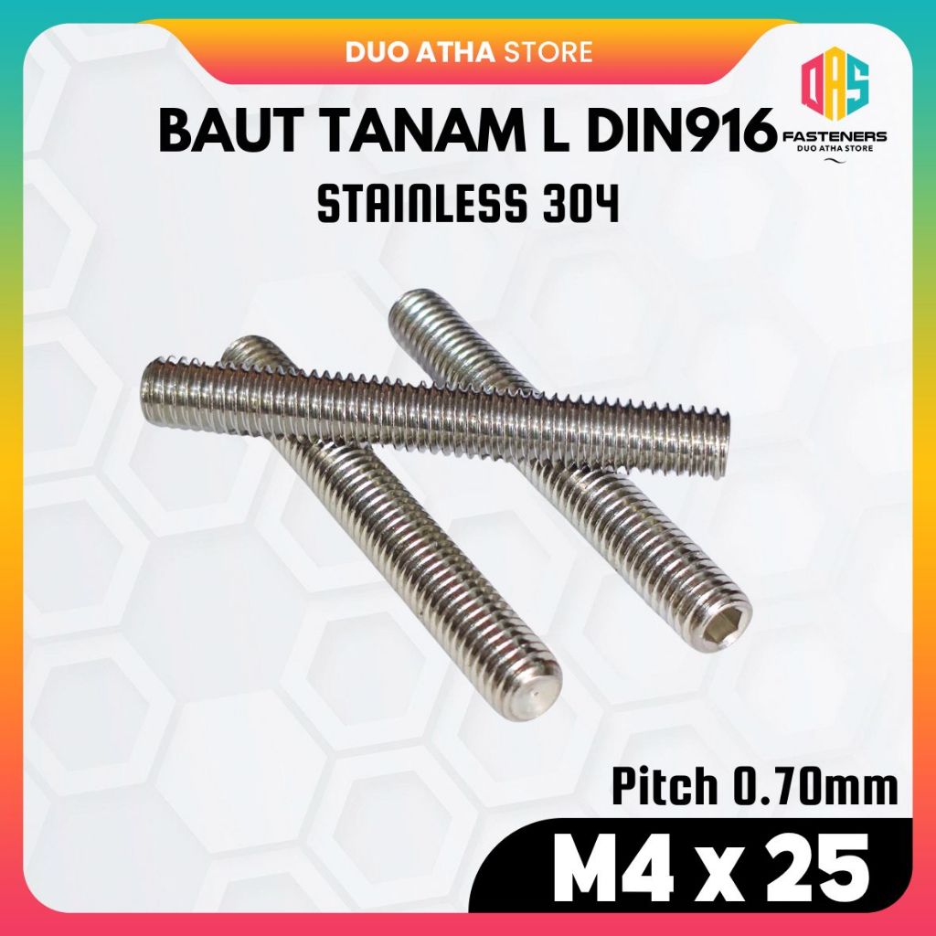 กลอนรูปตัว L M4 x 25 / L-Set Socket M4x25 Stainless SS304