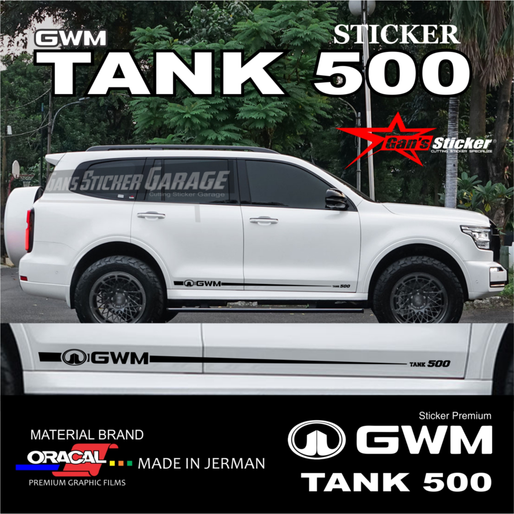 GWM Tank 500 Cutting Sticker Car Door Premium Orac