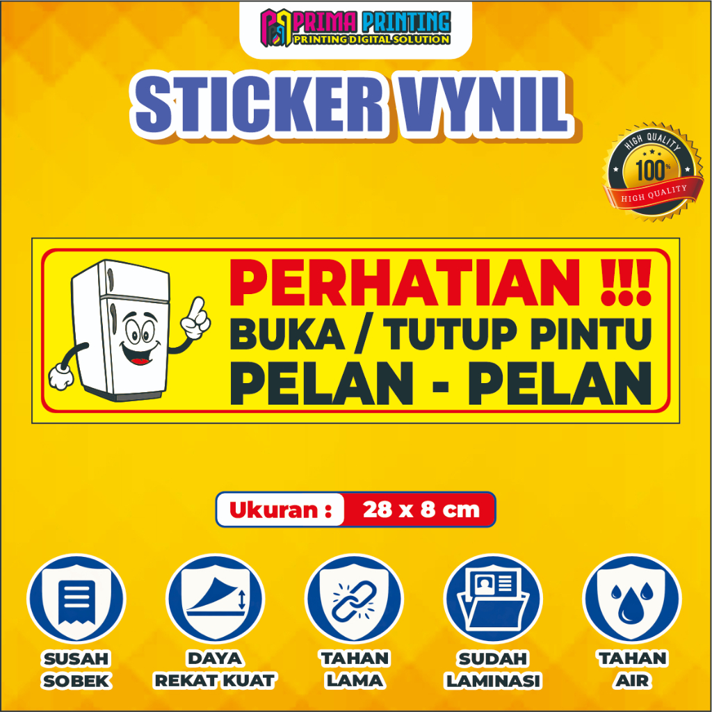 VYNIL สติ๊กเกอร์ "PLEEASE OPEN/CLOSE DOOR SLOW"