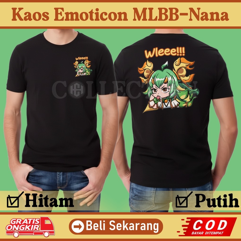 เสื้อยืดตํานานมือถือ เสื้อยืด Emoji mlbb เสื้อยืด Emoticon MLBB Emot Nana Mistbender