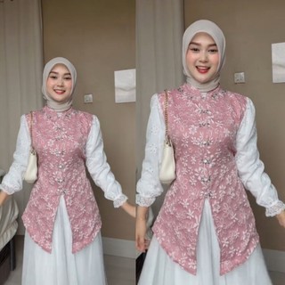 Seraya Kebaya Blouse Jaguar Mix Katun Bordir