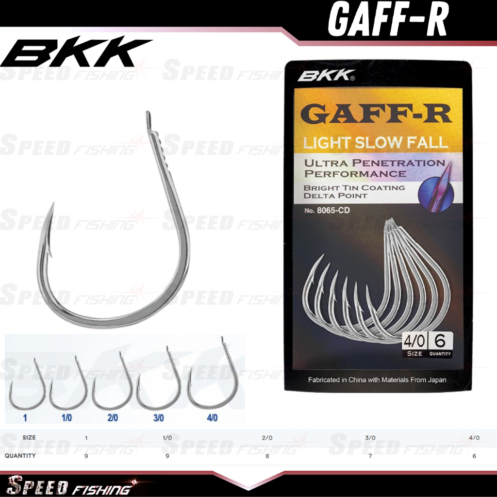 BKK Gaffi-R Light Slow Fall Hook Jigging Fishing Hook